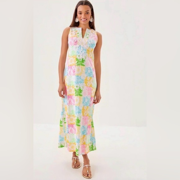 Dresses & Skirts - NWT LILLY PULITZER Maxi Raina Sleeveless Pastel Patchwork Dress small